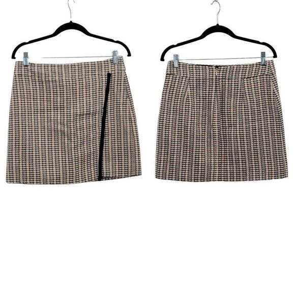 J. Crew Factory Skirt Mini Tweed Faux Wrap Plaid Pink 6 Barbie Core Academia - Picture 1 of 15